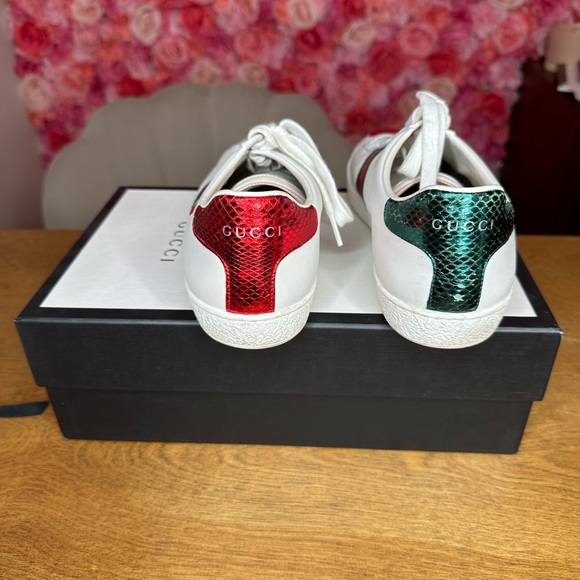 Gucci web stripe sneakers with hearts size 38.5 - Picture 8 of 13